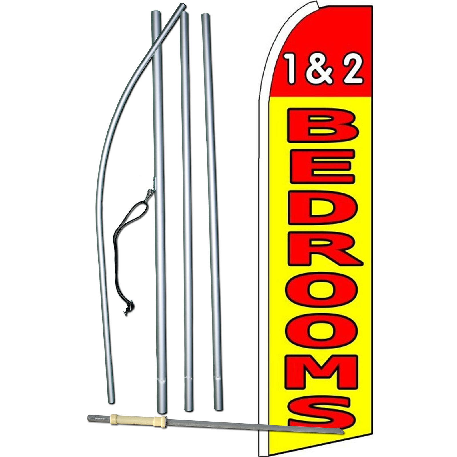 1 & 2 Bedrooms Complete Swooper Flag Bundle