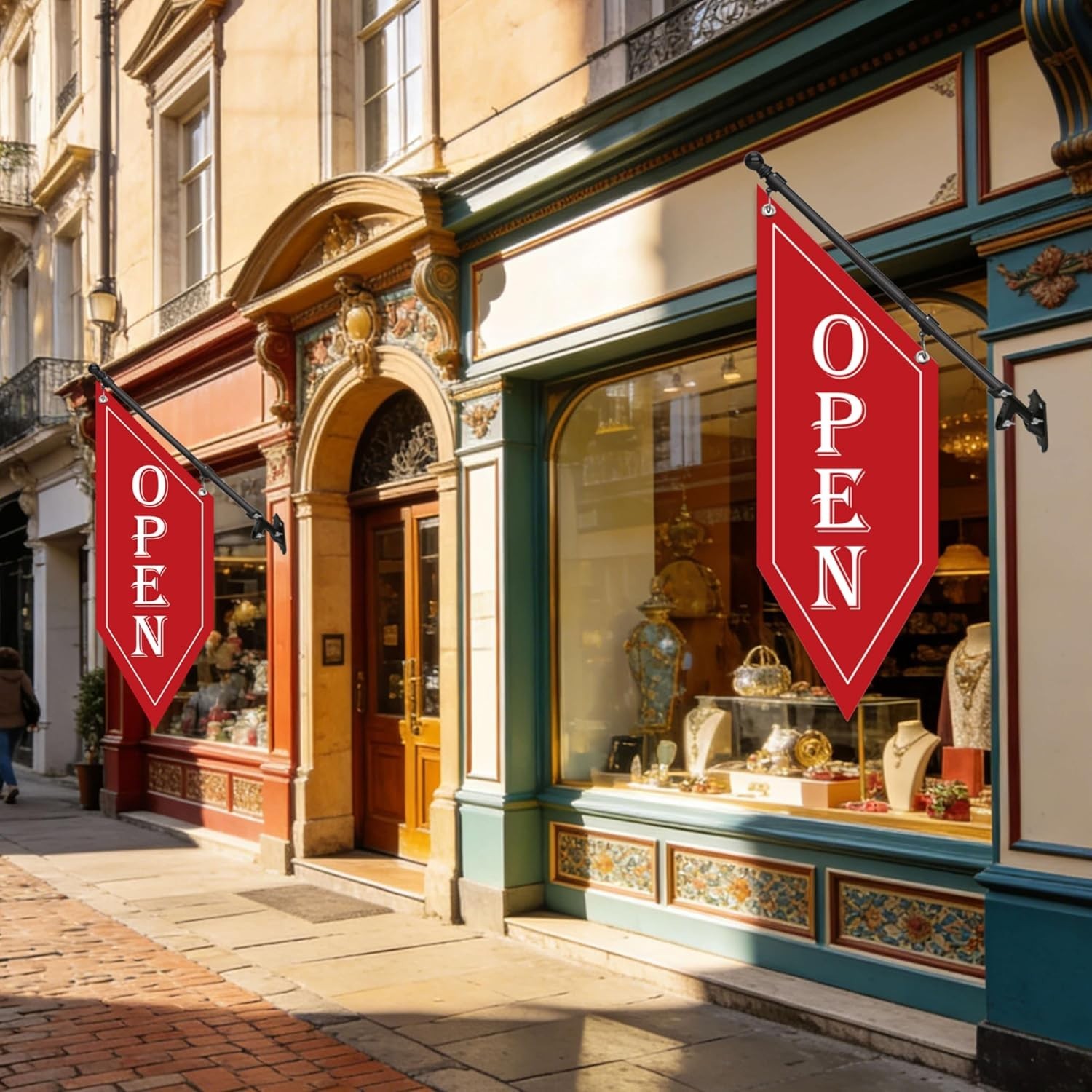32-Inch Double-Sided OPEN Sign with Wall-Mount Kit – Perfect for Shops & Cafes