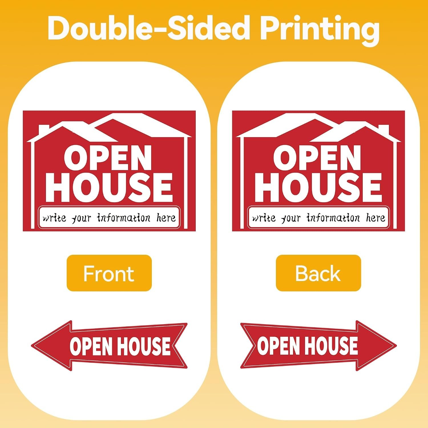 5 Pack Open House Signs, Open House Sign for Real Estate – 17&Prime;x12&Prime; Double Sid…