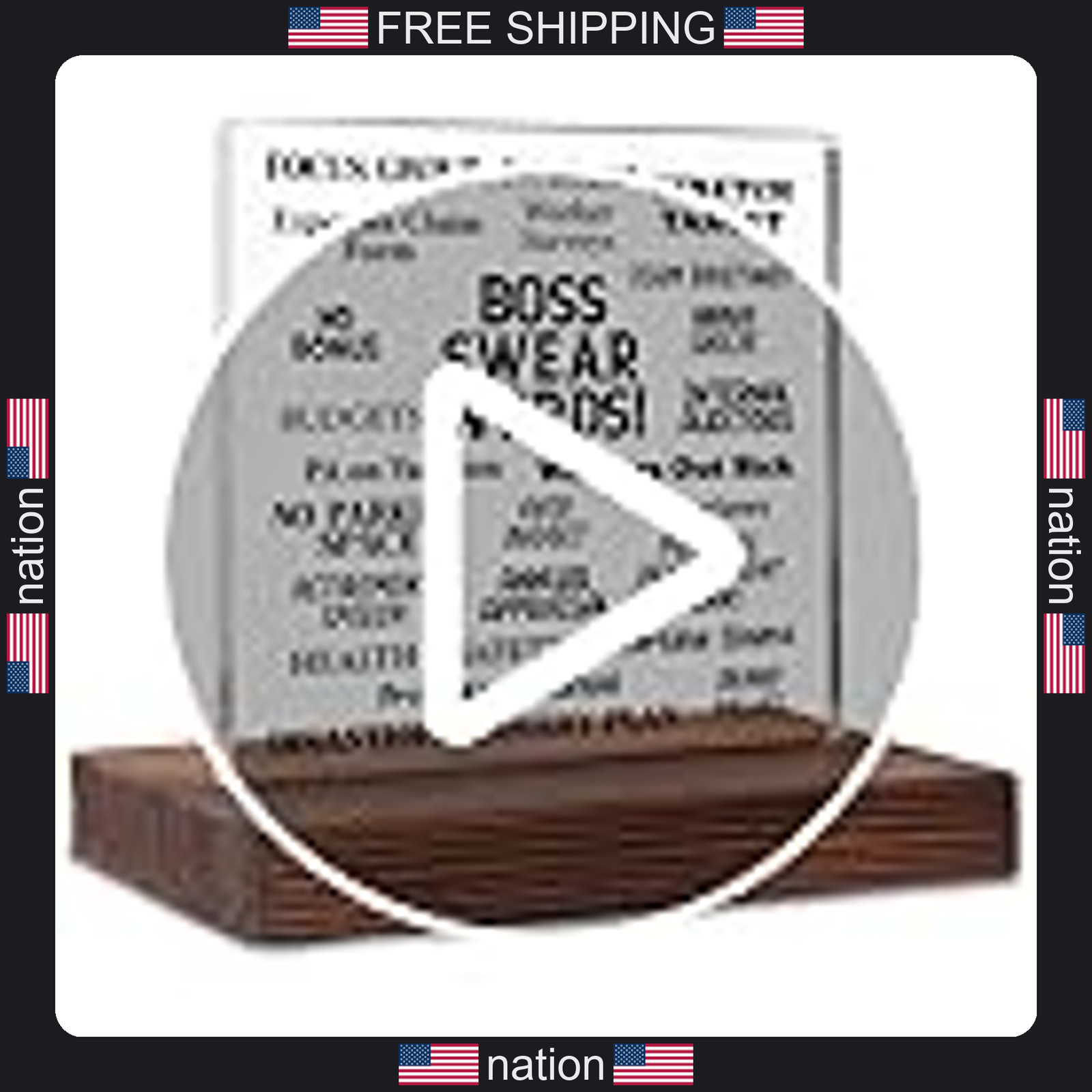 Funny Journalist Swear Words Acrylic Desk Sign, Reporter Appreciation Gift for