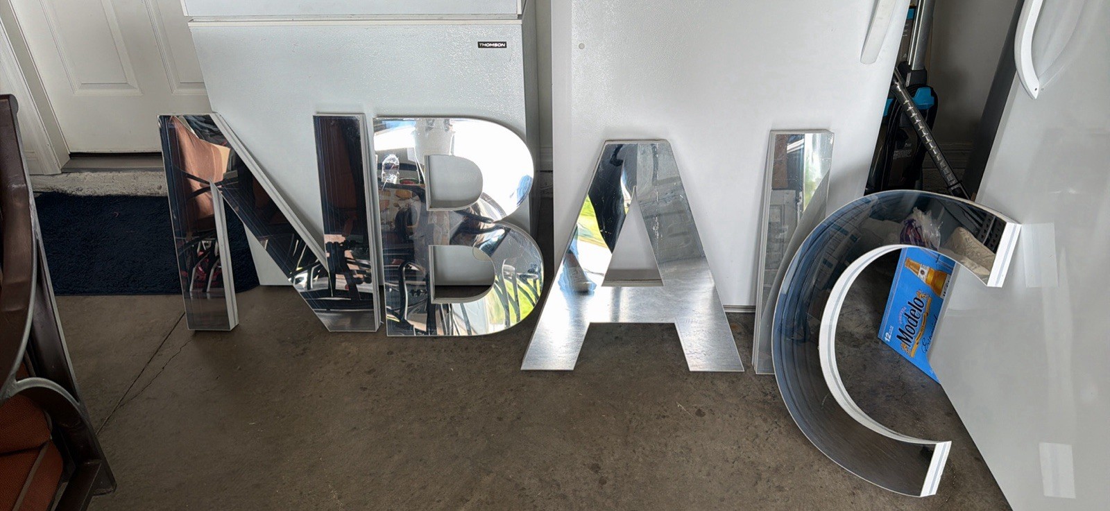 Large Silver Metal 3D Channel Letter Sign – NBAIC Letters!!