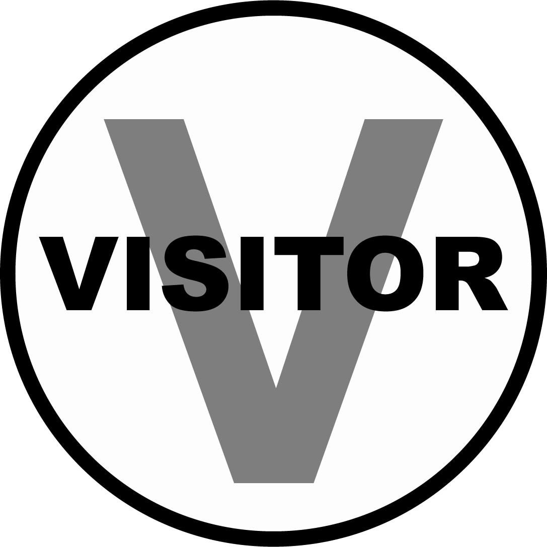 VISITOR | Adhesive Vinyl Sign Decal