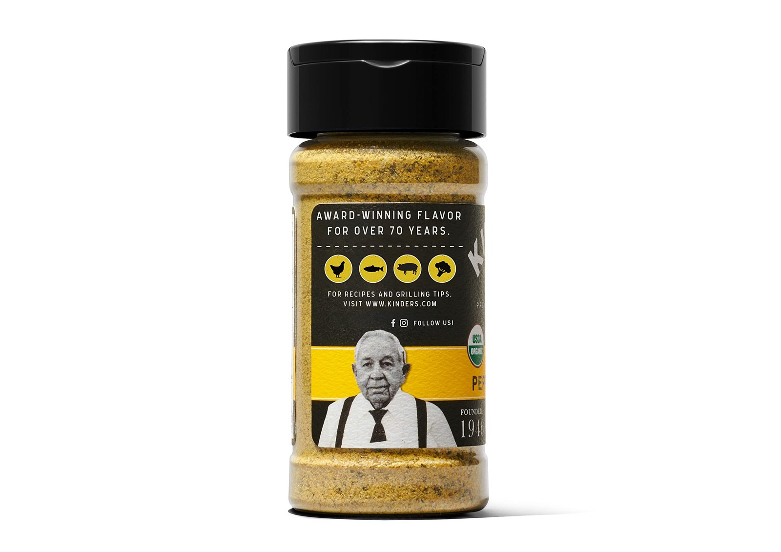Kinder&rsquo;s Organic Cracked Pepper and Lemon, Premium 3.5 Ounce (Pack of 1)