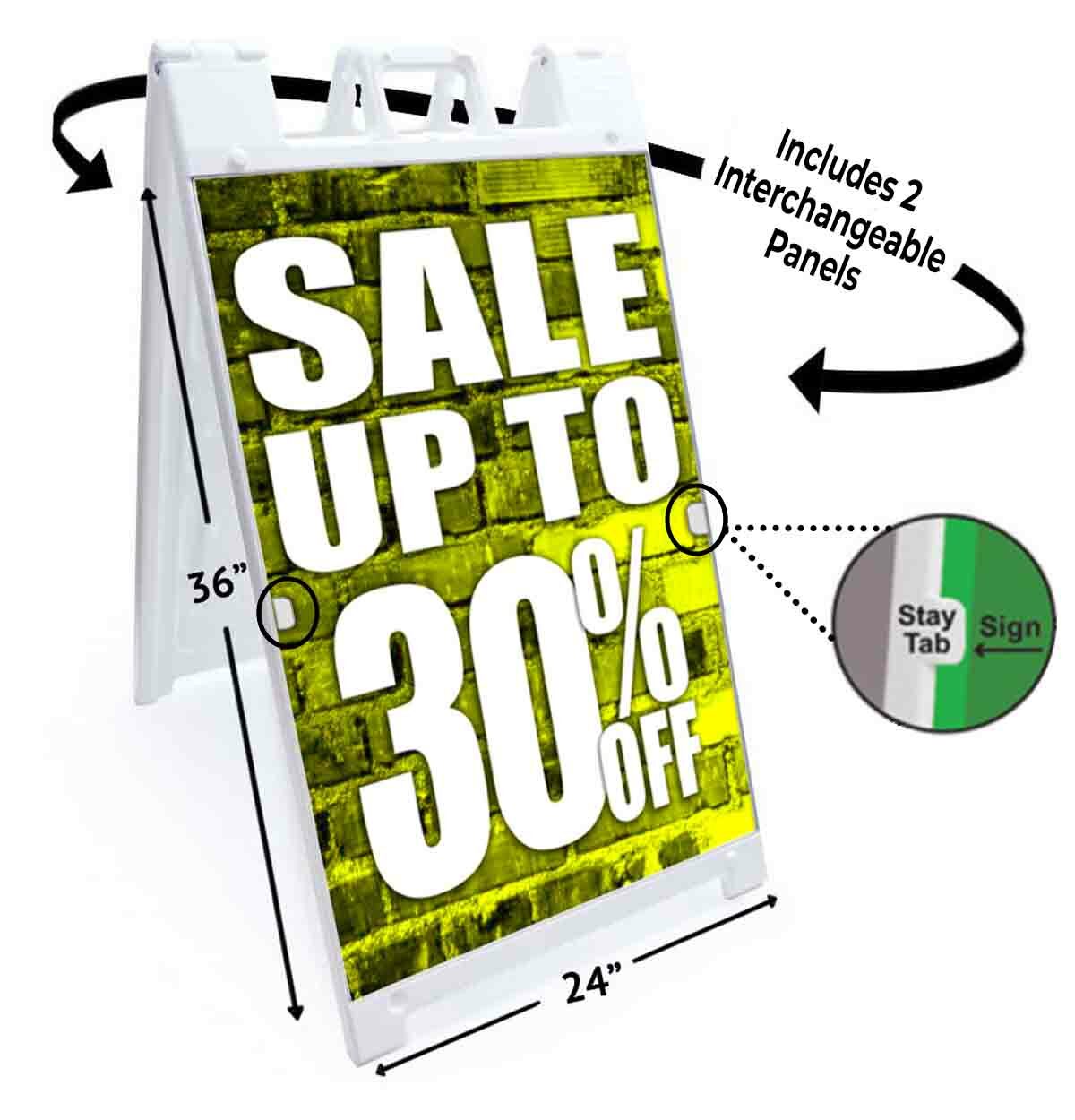 SALE UP TO 30% OFF Signicade 24×36 Aframe Sidewalk Sign Banner Decal DISCOUNT