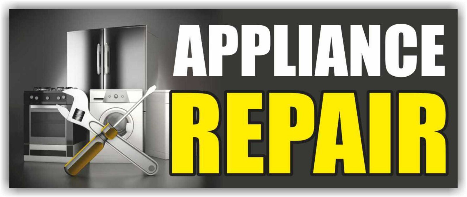 APPLIANCE REPAIR Advertising Banner Vinyl Mesh Sign fix service mechanic shop