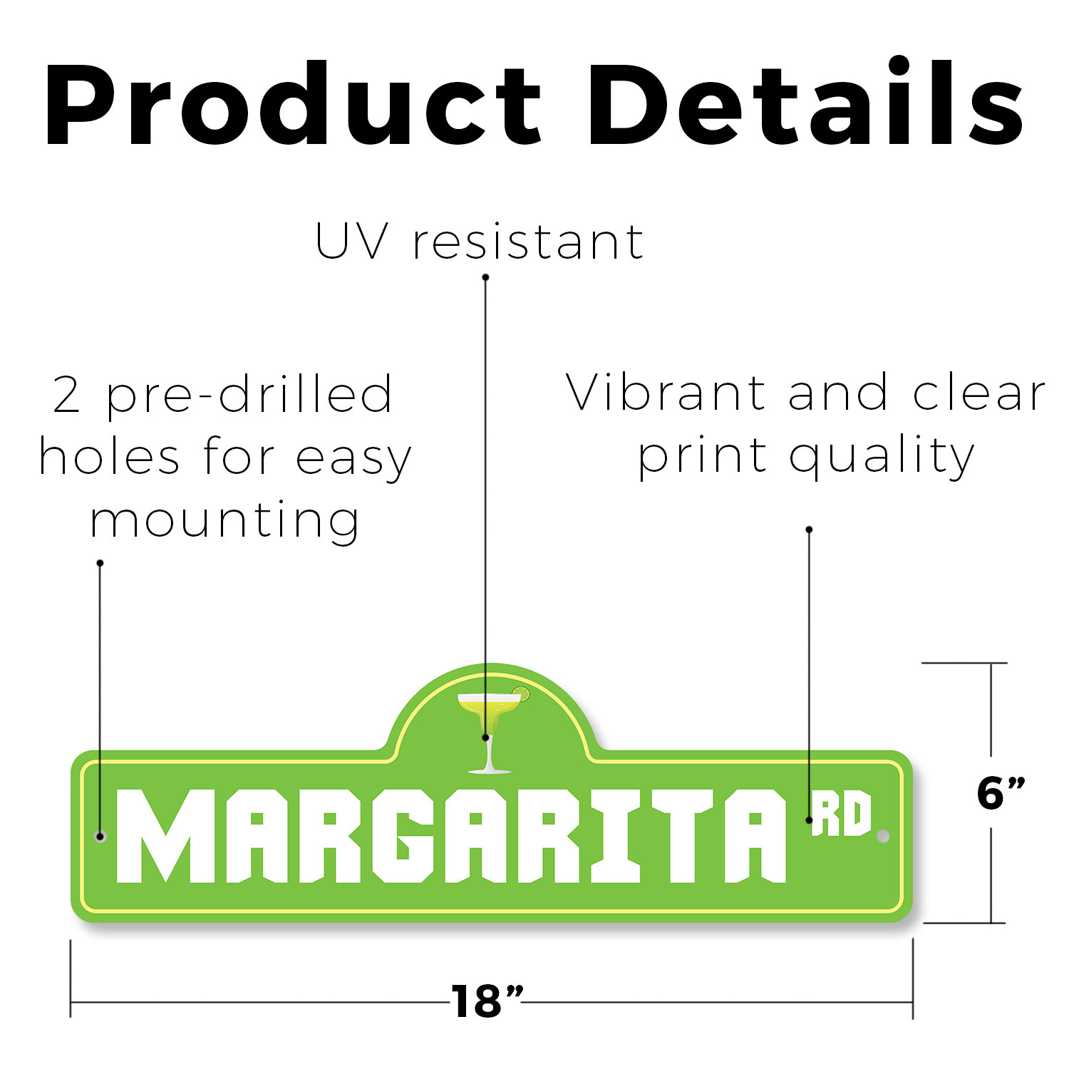 Margarita Plastic Street Sign Crossing Xing Gift Novelty Funny