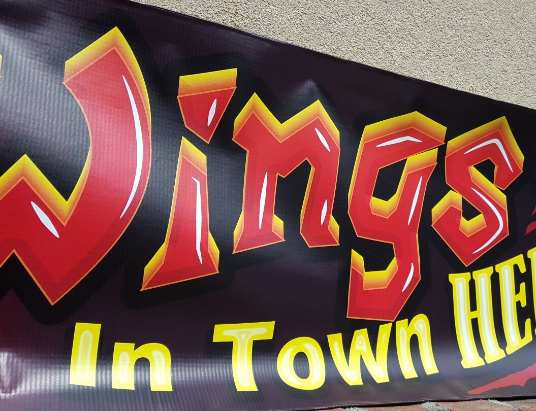 BEST HOT WINGS Banner Sign Open Display Fast Food Restaurant Tailgate Party Lona