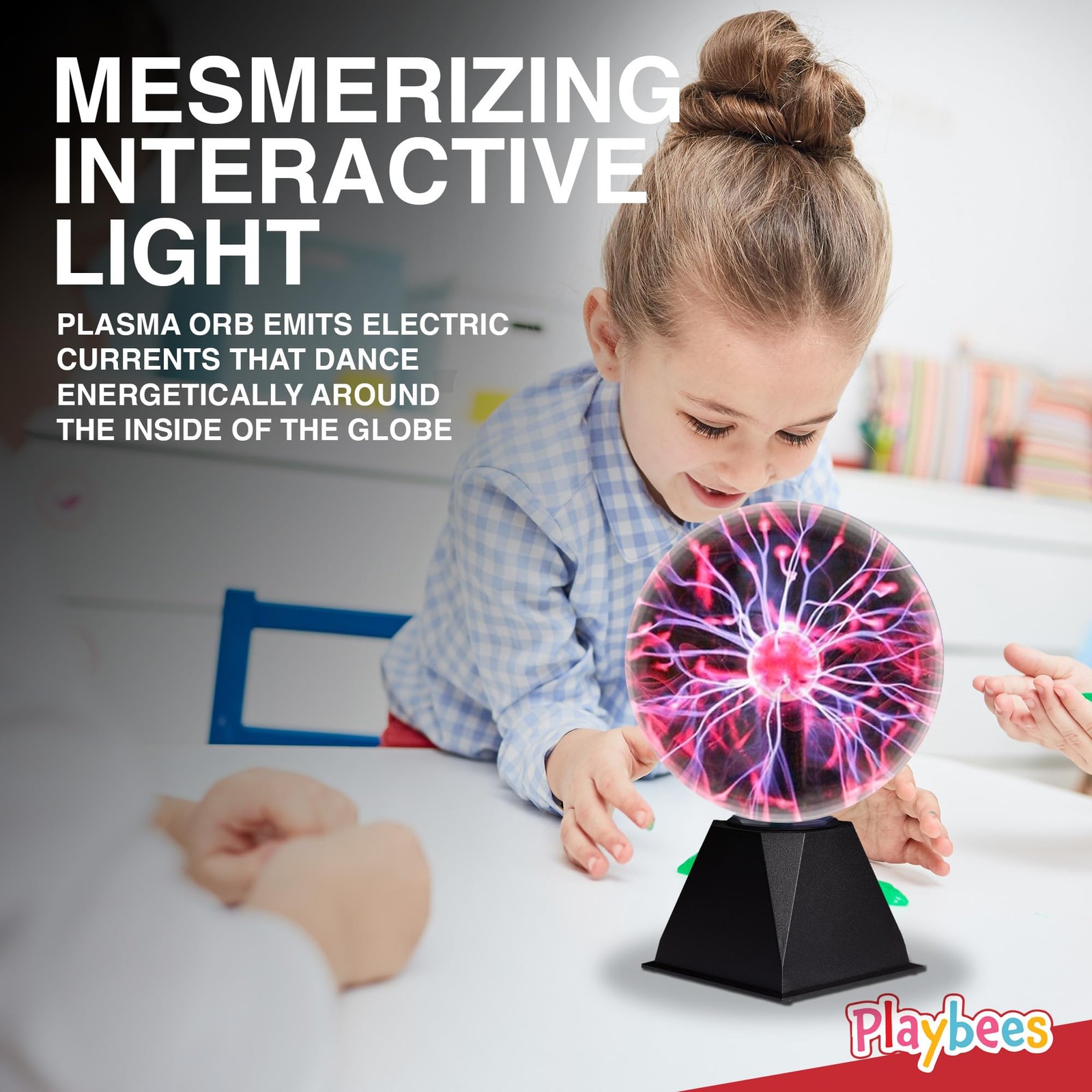 Playbees Red Plasma Ball – 7 Inch – Tesla Coil Bulb Static Electricity in