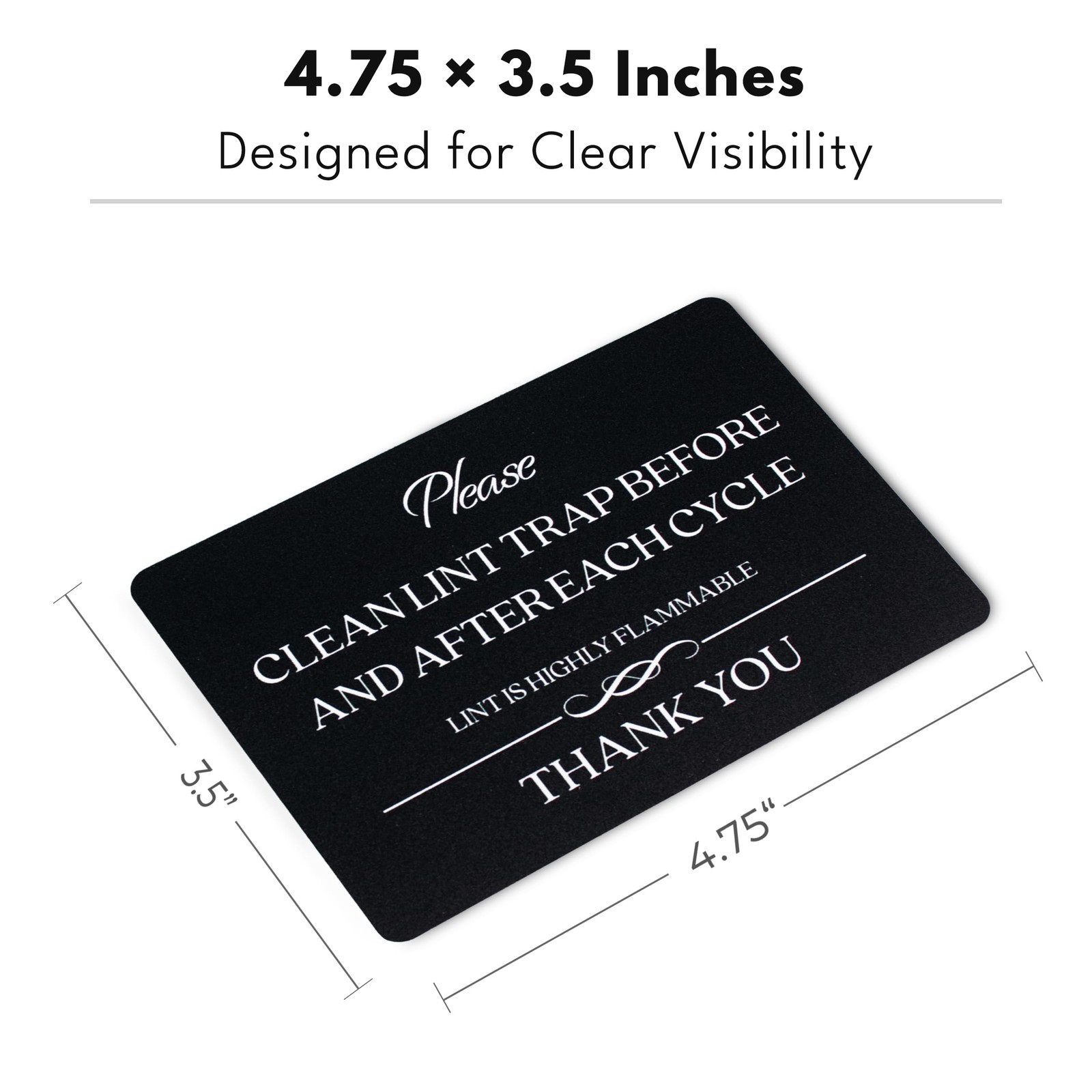 Clean Lint Trap Sign (Magnet 4.75 x 3.5 in) – Airbnb Essentials for Hosts