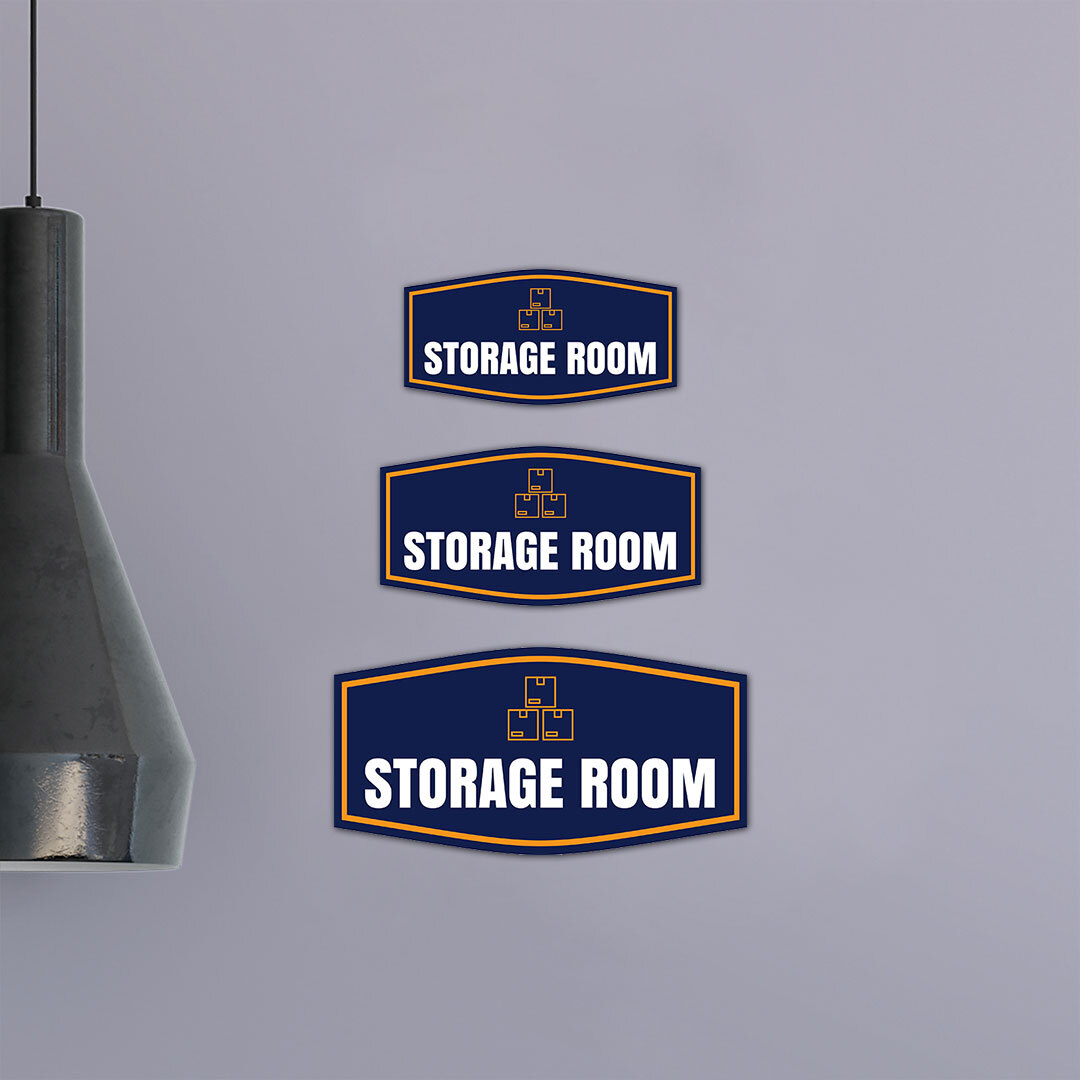 Fancy Plus Storage Room Wall or Door Sign | Business and Workplace Signage