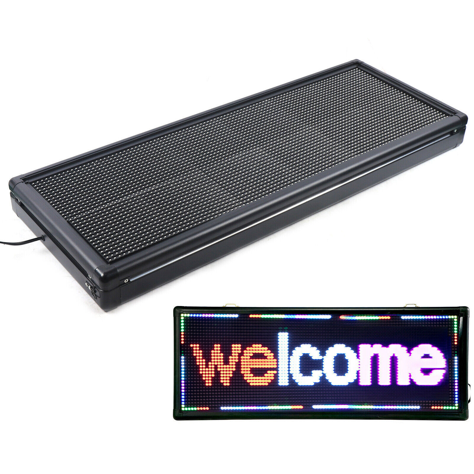 40&Prime;X15, 40&Prime;X8&Prime; LED Sign Indoor Scrolling Message Board 3/7 Color Programmable US