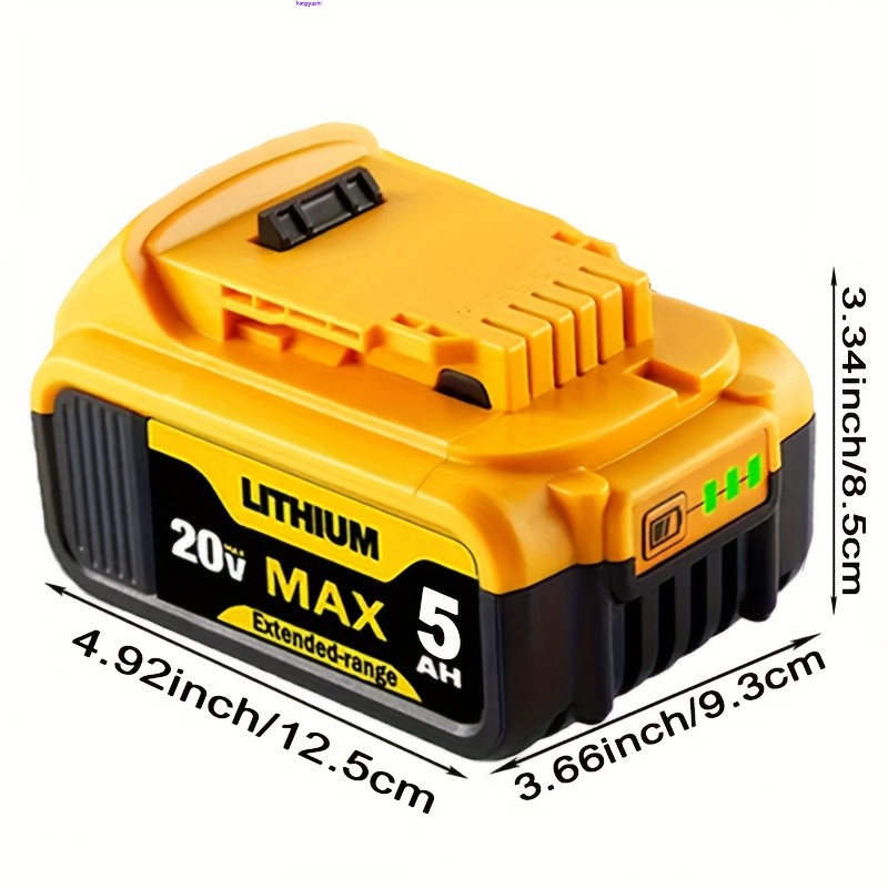 20V 20 Volt Max 5.0AH Lithium Ion Battery For DeWalt DCB206-2 DCB205-2 DCB200-2