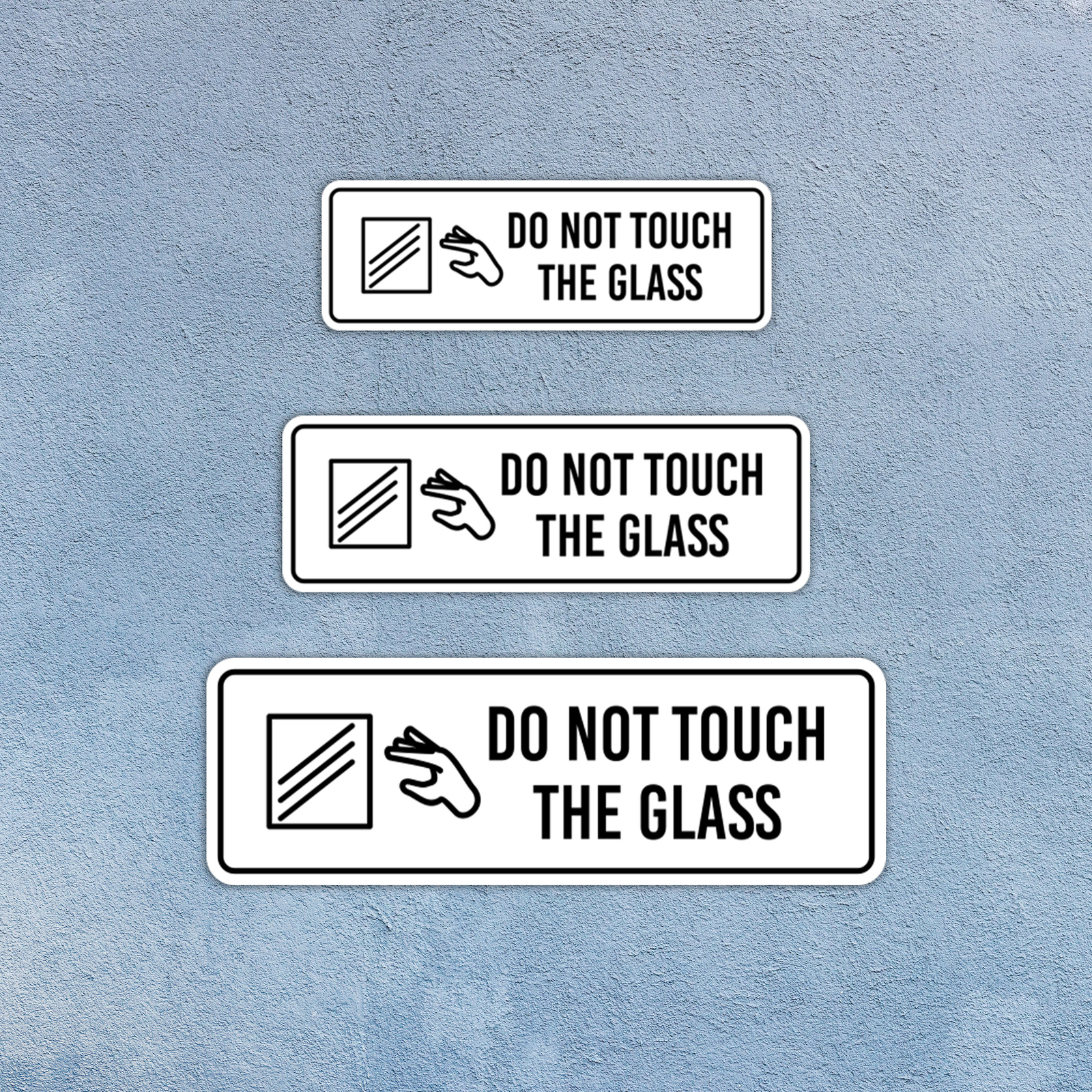 Standard Plus Do Not Touch The Glass Wall or Door Sign | Public Spaces Signage