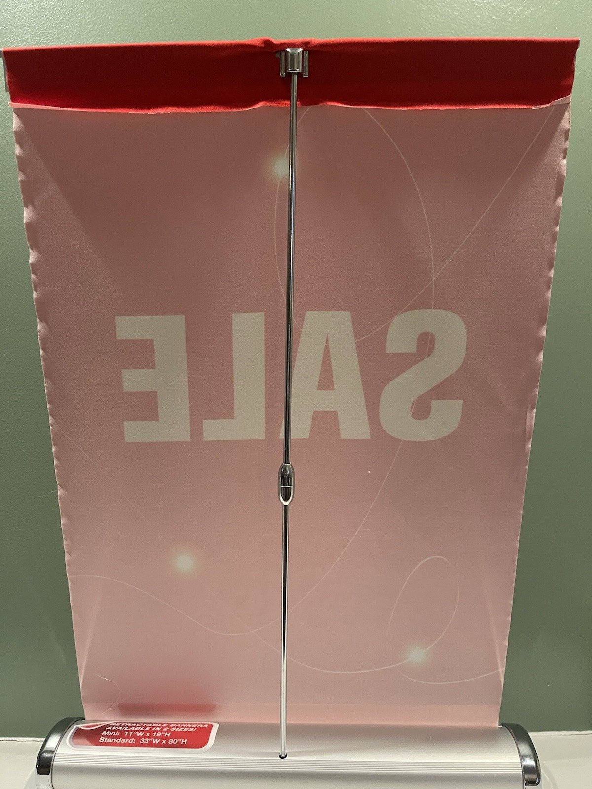 18 x 12 Inch Table Top Retractable Sale Sign