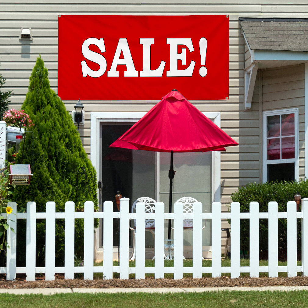 Vinyl Banner Multiple Sizes Sale Red Business Advertisement Business Outdoor