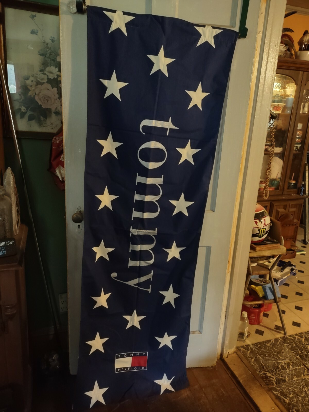 4 Vintage Tommy Hilfiger Advertising Cloth Banners Store Display 68&Prime; x24&Prime;
