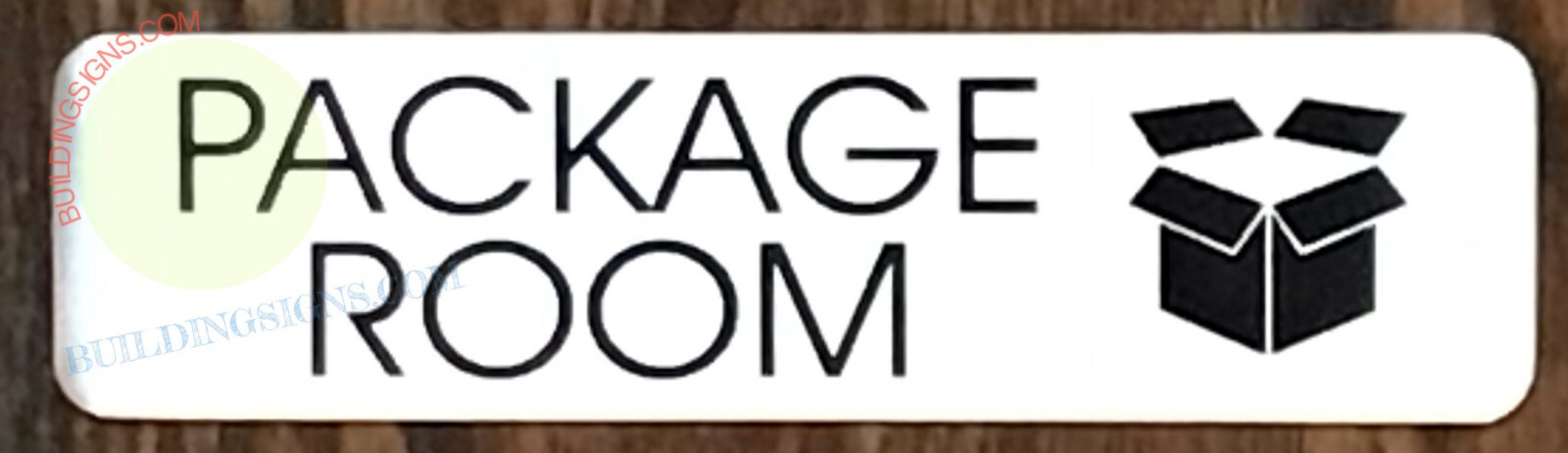 PACKAGE ROOM SIGN -(2×7.75, BRUSH SILVER, ALUMINUM)-REF24-1027
