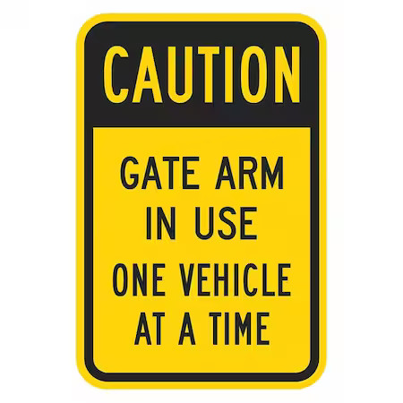 Lyle T1-1347-Dg_12X18 Parking Lot Gate Parking Sign, 18 In H, 12 In W,