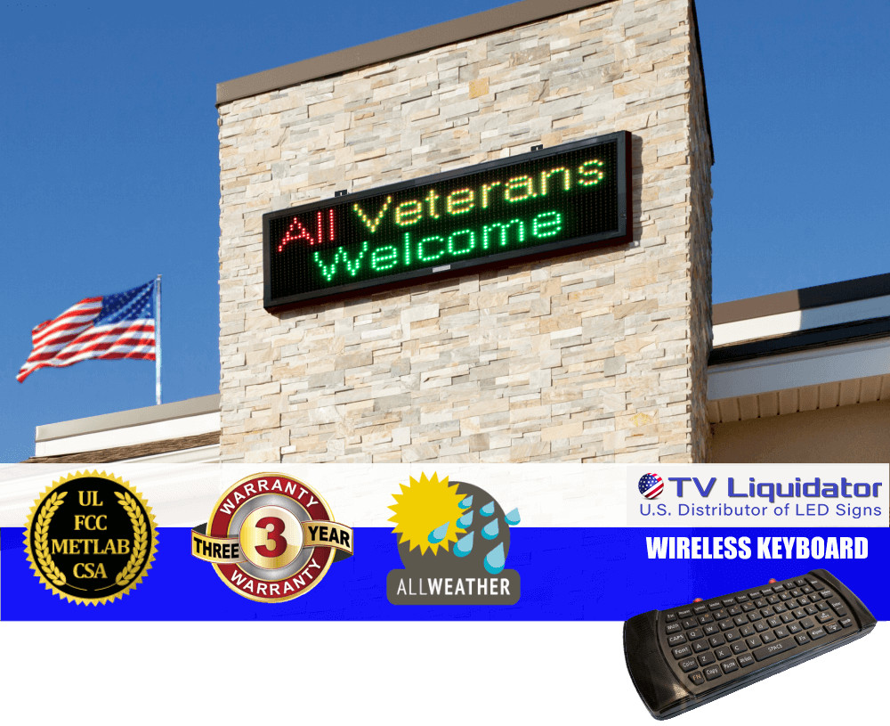 69&Prime; x 20&Prime; Outdoor Programmable LED Signs ~ UL, MET, CSA, FCC – TV Liquidator