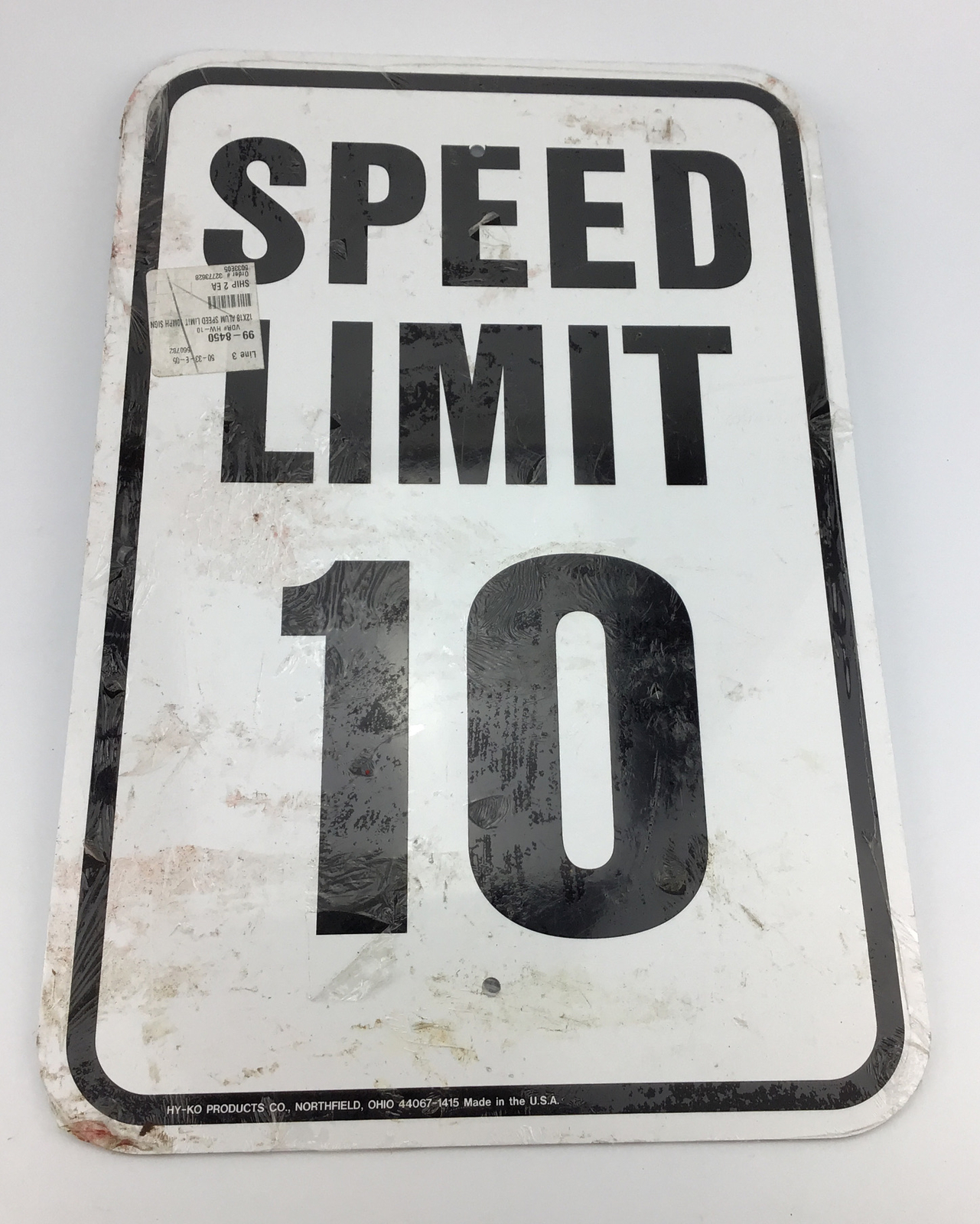 QTY 2 12&Prime; x 18&Prime; ALUMINUM SPEED LIMIT 10 SIGNS FREE SHIPPING