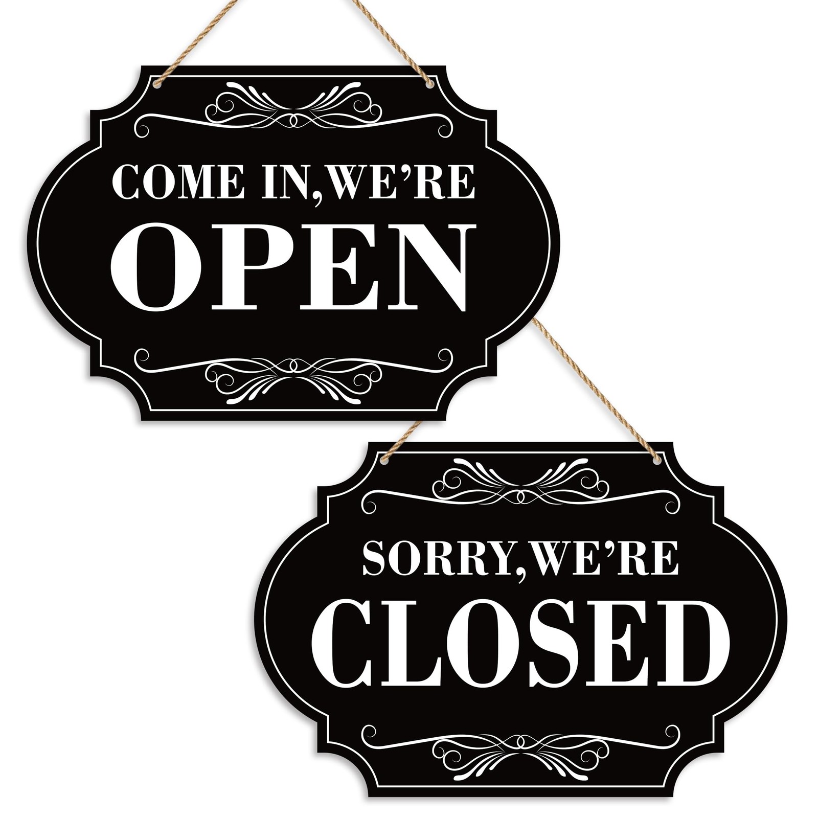 11×8 Inch Open Closed Sign Double Sided Hanging Sign for Stores Restaurants
