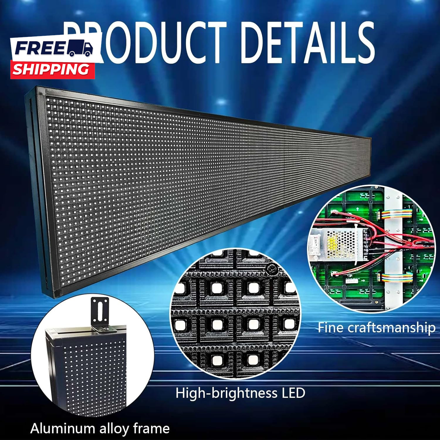 HS Programmable Led Sign Scrolling Outdoor Digital Display Screen Open Neon Sign