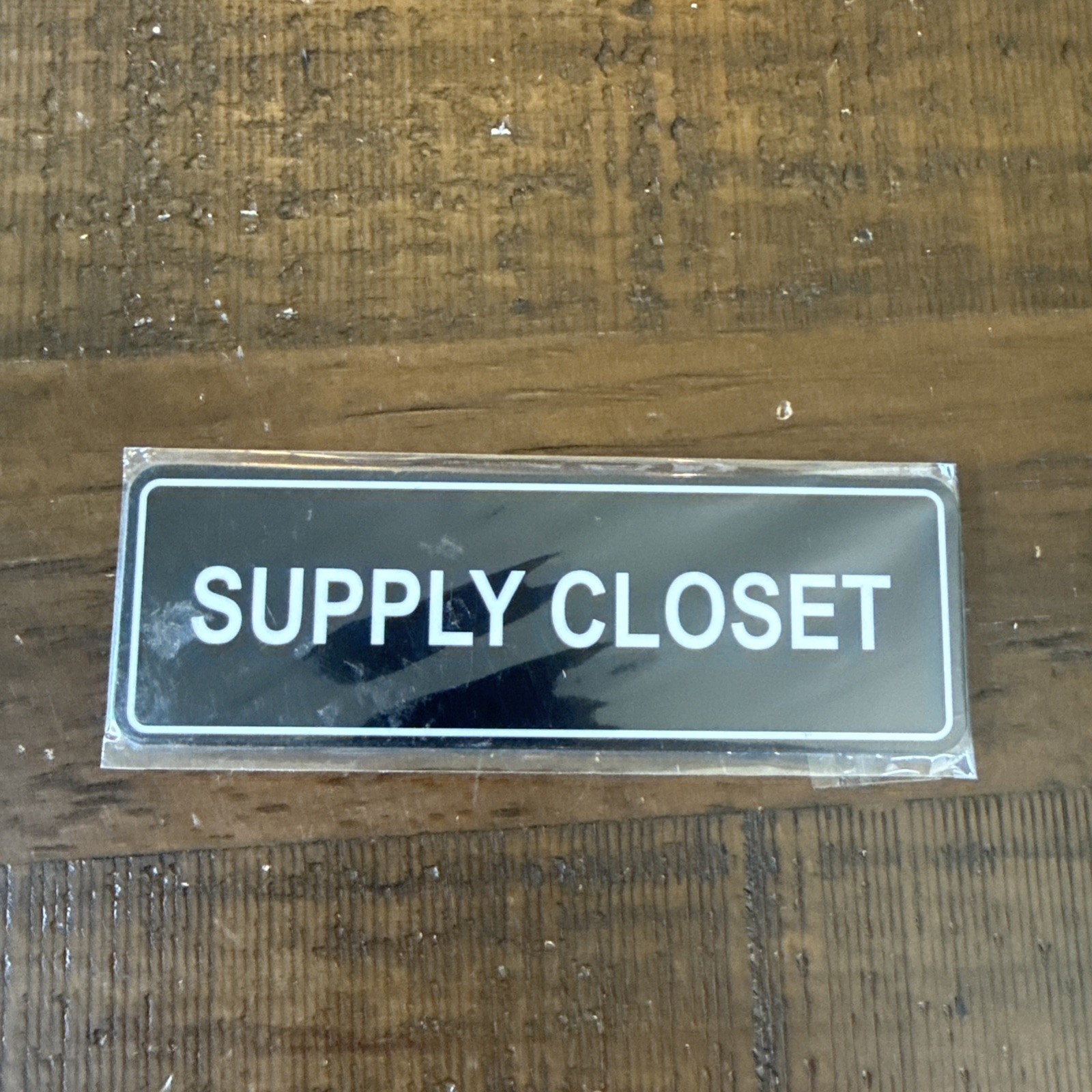 Signs ByLITA Standard Supply Closet Wall or Door Sign Black 2&Prime; X 6&Prime;