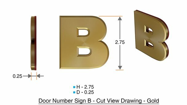 1 PCS – Apartment Number Sign/Mailbox Number Sign,Letter B (Gold,3D…ref0420