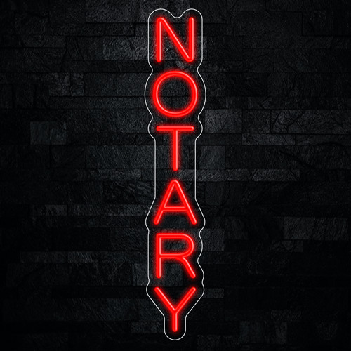Notary LED Neon Sign 5&Prime;L x 27&Prime;H #32521