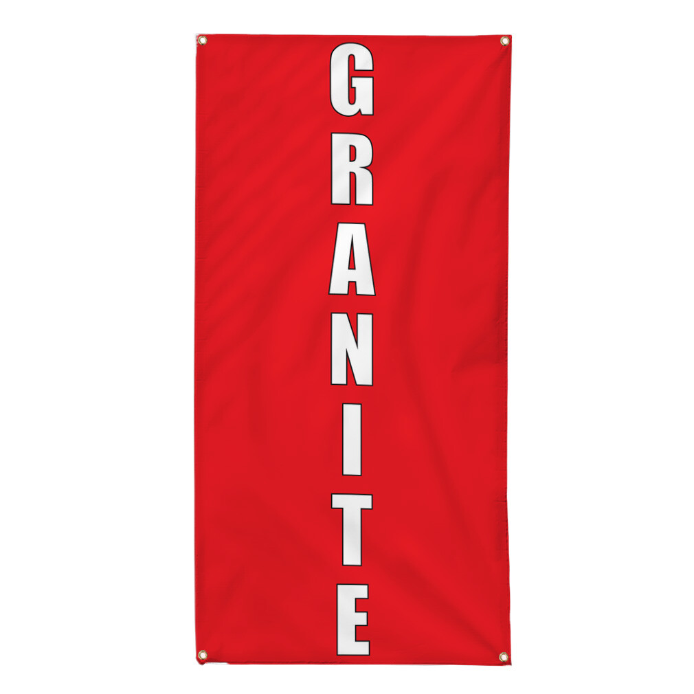 Vertical Vinyl Banner Multiple Sizes Granite Red Home Remodeling Business