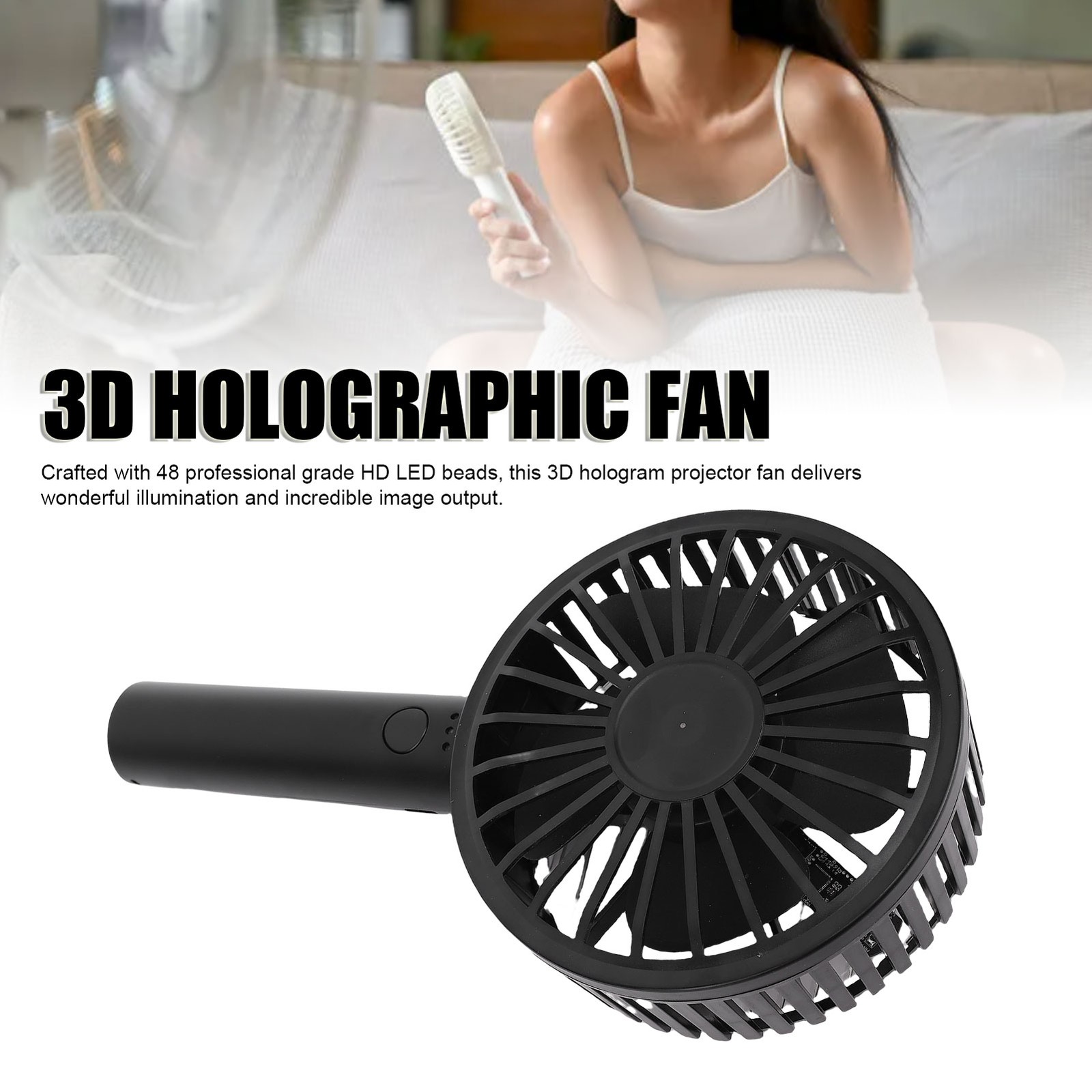 3D Hologram Fan 10cm WiFi 3D Holographic Projector Advertising Display Handheld
