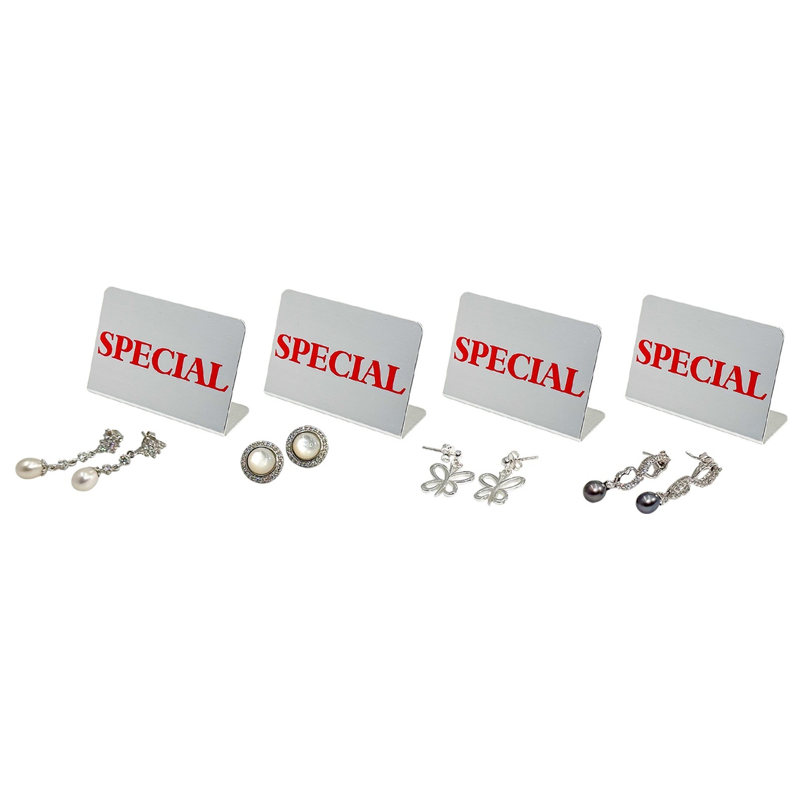 CuteBox Company Metal Display Sign for Jewelry, Retail, Showcases, and more.