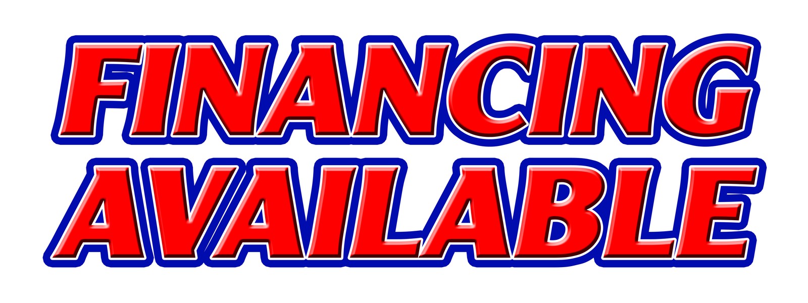 FINANCING AVAILABLE DECAL sticker easy credit we finance here pay here