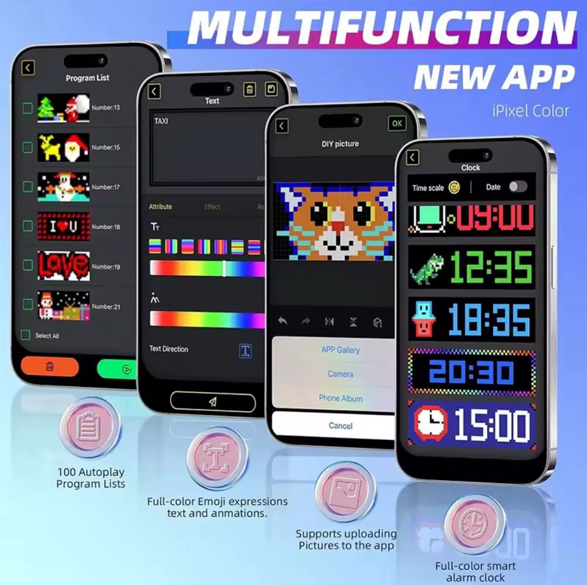 LED Matrix Pixel Display Screen Scrolling Message Sign App Control RGB