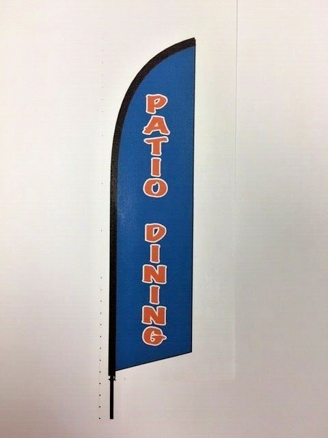 FEATHER FLAG « PATIO DINING » 7FT SINGLE SIDED FLAG ONLY