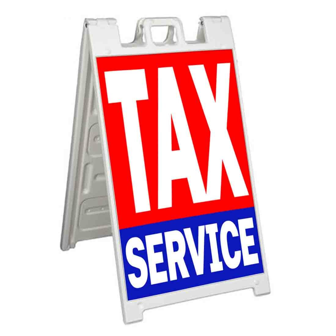 TAX SERVICE Signicade 24×36 Aframe Sidewalk Sign Banner Decal RETURN