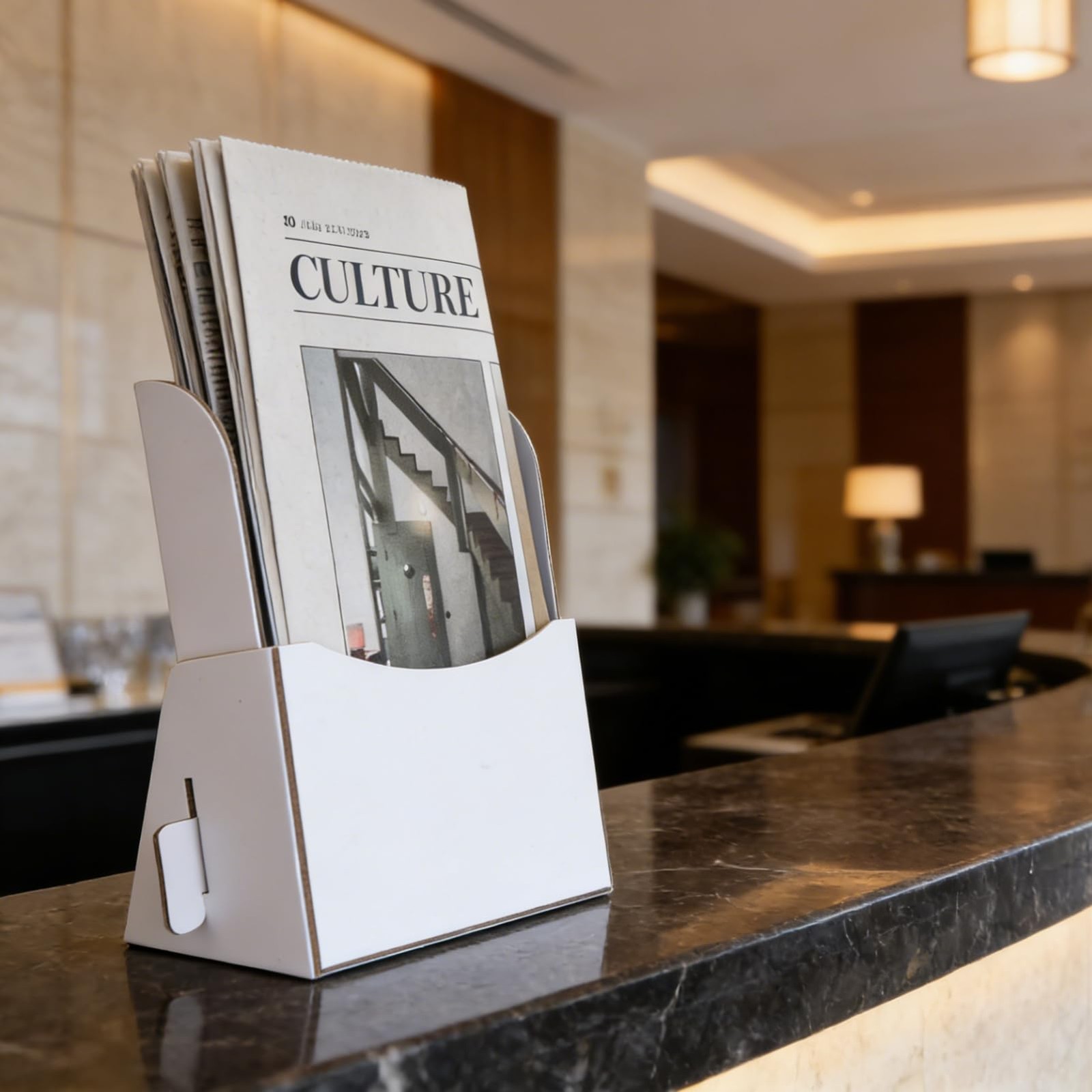 10 Pcs Corrugated Trifold Brochure Holder 4.33 x 5.51 Inch, Rack Literature F…