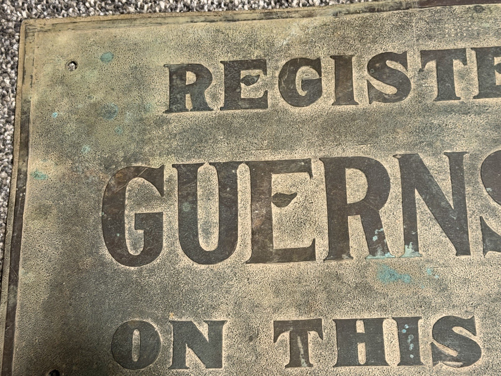 RARE Vintage Original Hoards Dairyman Guernseys Cow Metal On This Farm Sign