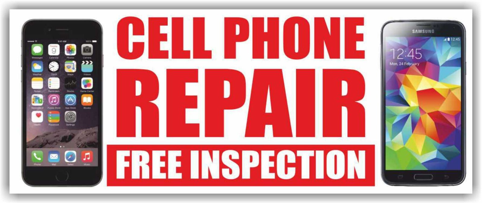 CELL PHONE REPAIR Advertising Banner Vinyl Mesh Sign unlock buy service tablets