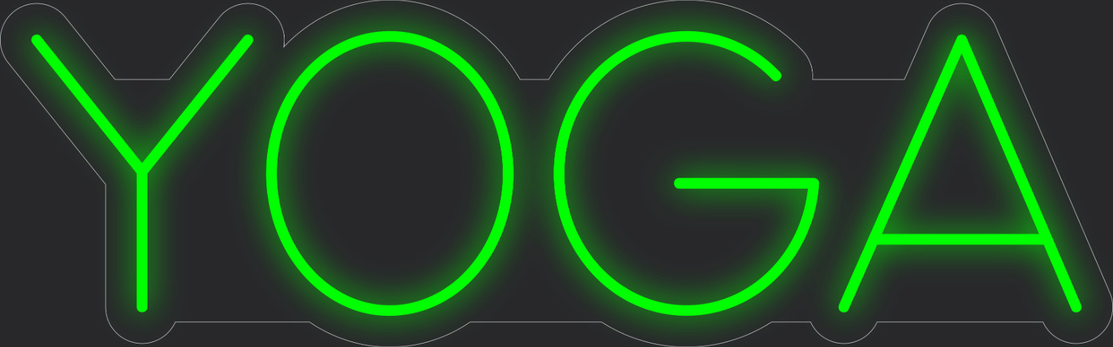 Yoga Neon LED Sign Business Wall Decor Lighted Store Sign 36 x 11 in.