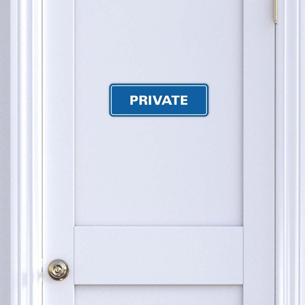 Standard Private Door/Wall Sign – Lt Gray – Small 2 Pack