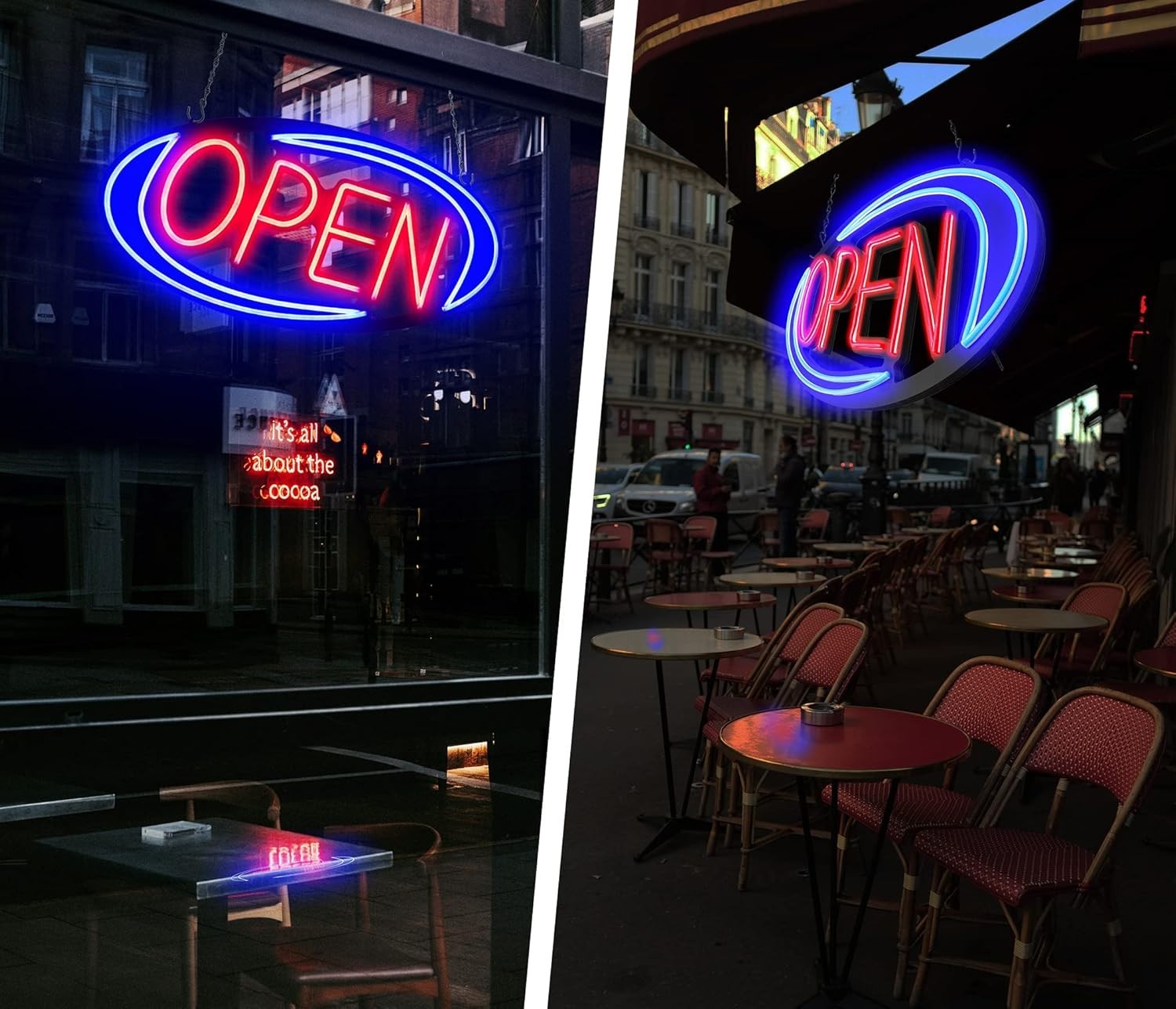 Open Signs for Business,32×16 inch Large Bright Open Sign Neon Led Lighted,Remot