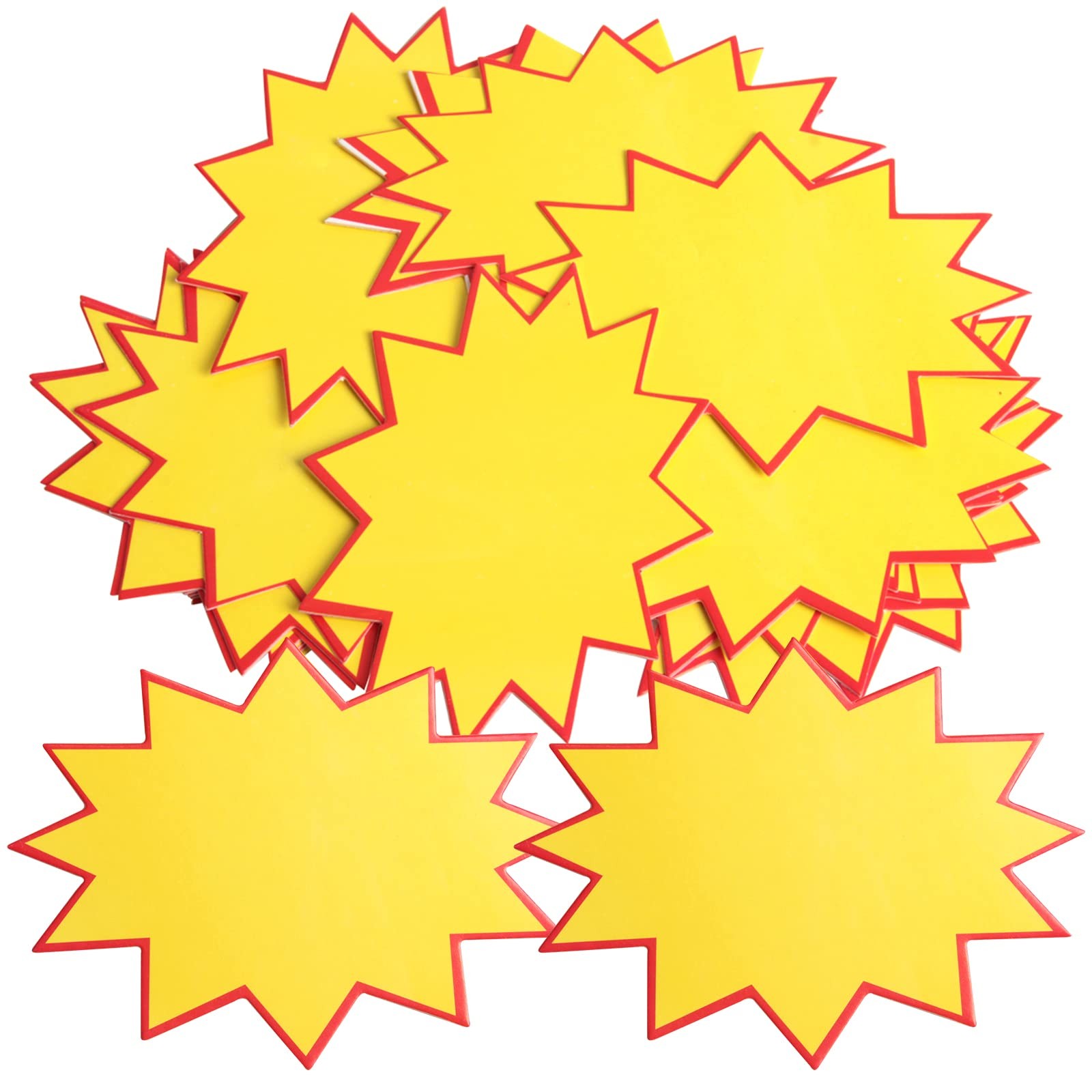 230 Pcs Blank Starburst Signs Sale Price Tags