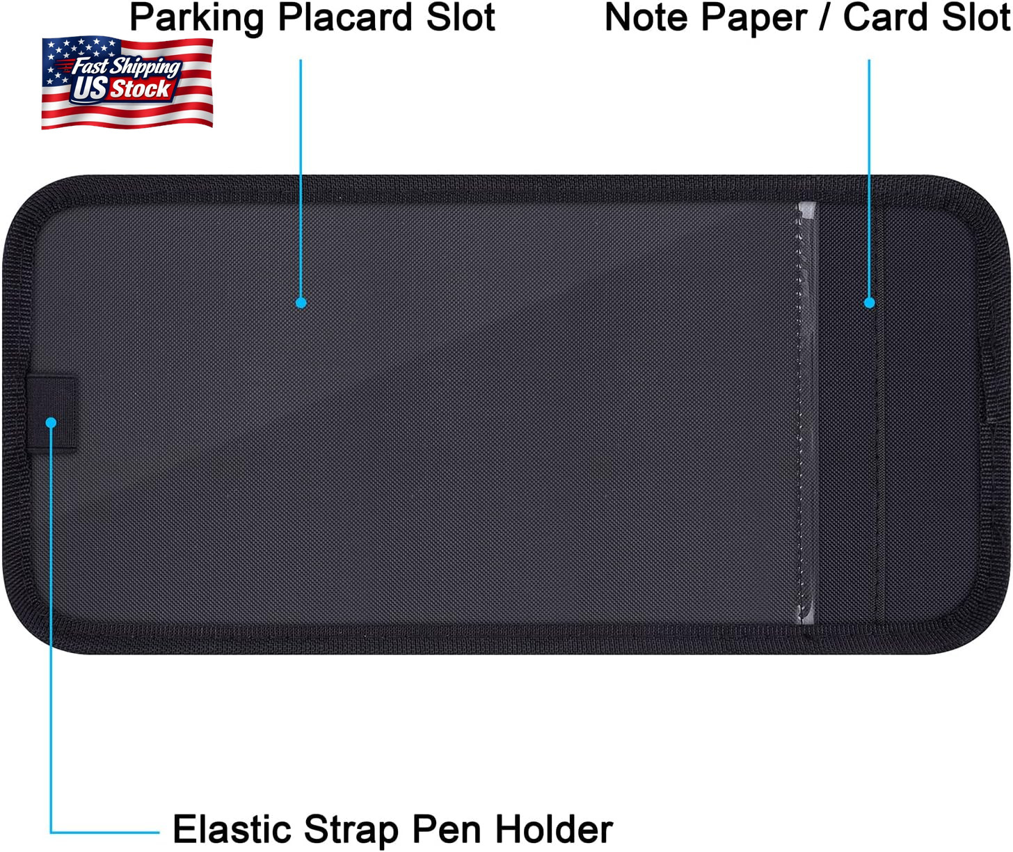 Handicap Placard Holder for Auto, Wisdompro Disabled Parking Permit Sign Protect