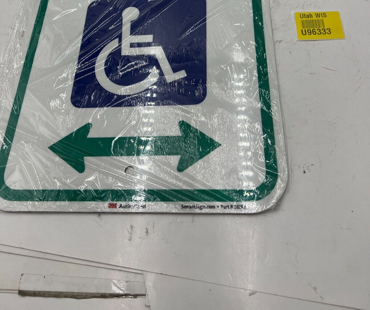 (QTY 2) SmartSign « Reserved Parking » Handicap Parking Sign Bi-Arrow 12&Prime; x 18&Prime;