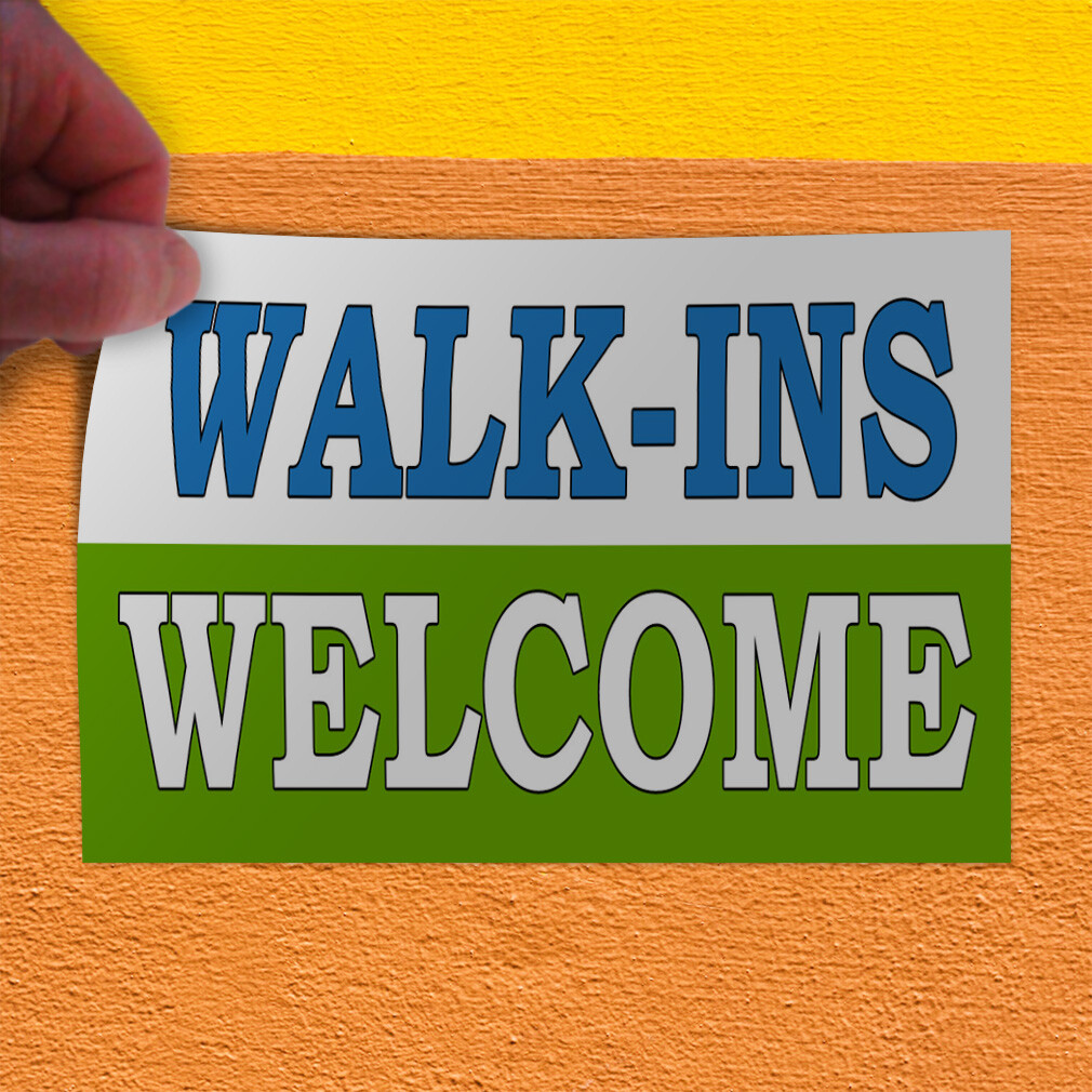 Decal Stickers Walk-Ins Welcome Business Advertisement Vinyl Store Sign Label