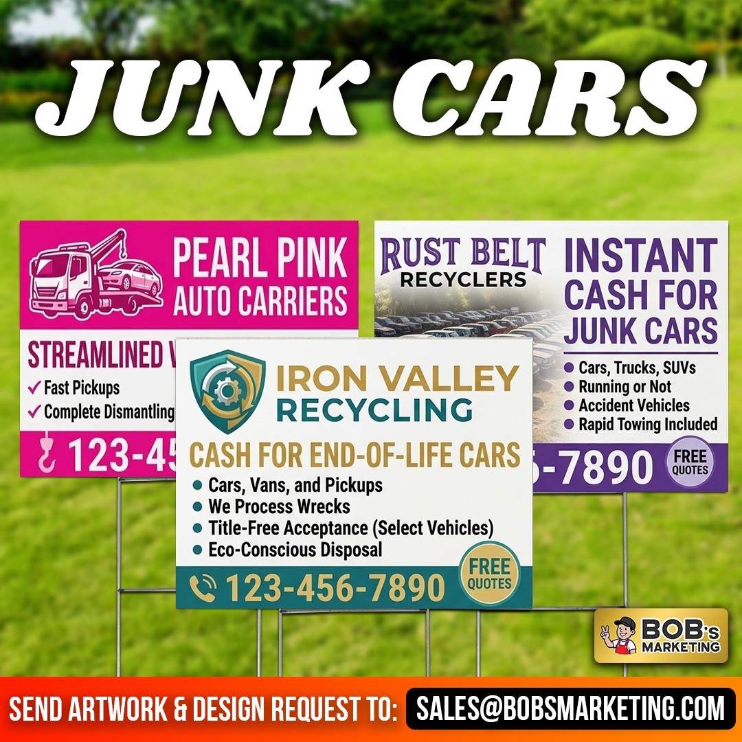 20 Pack Custom Yard Signs 24×18 Full Color Wholesale Printing + Metal H Stakes