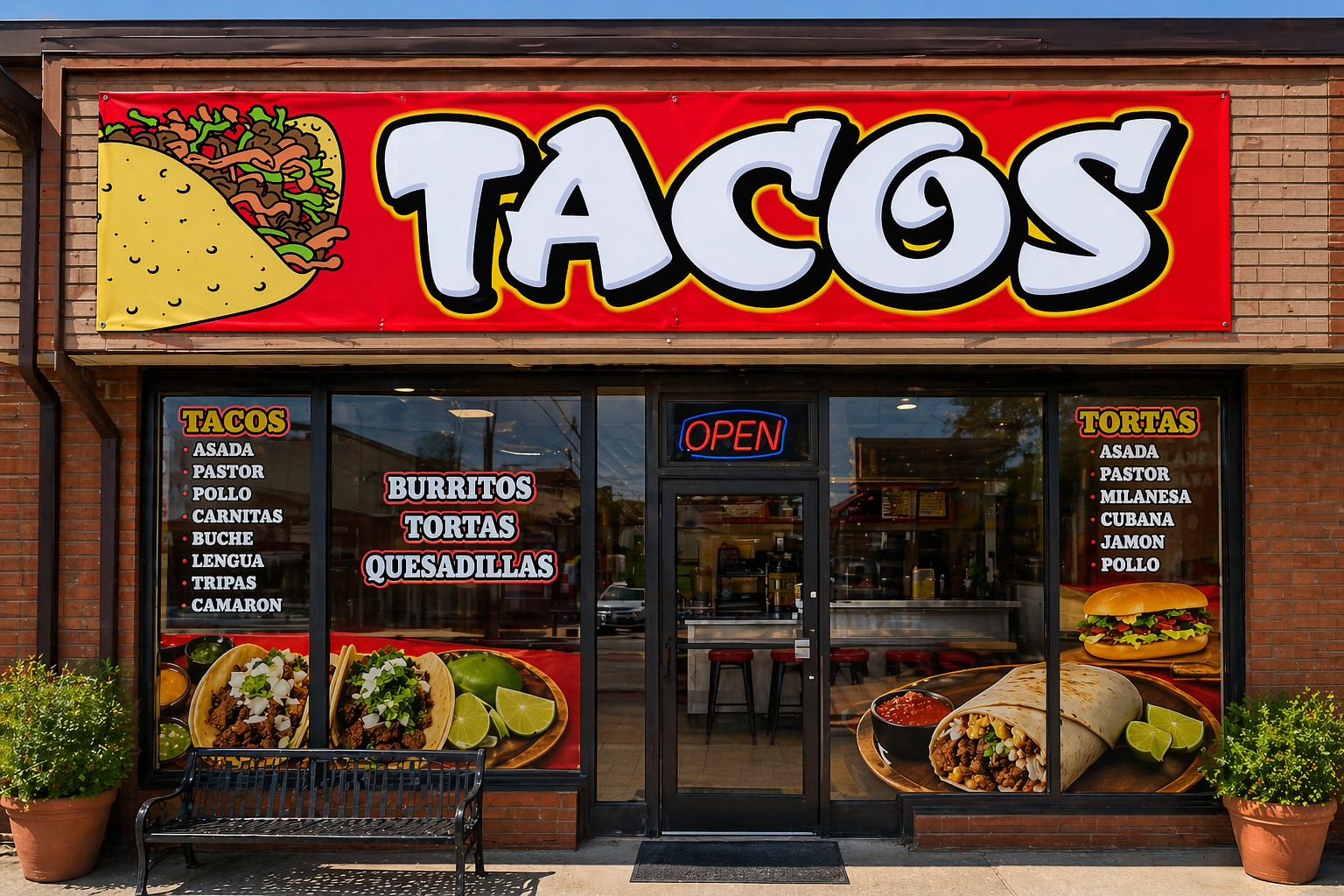 Taco Tacos Vinyl Banner Sign – Concession – 15oz Heavy Duty