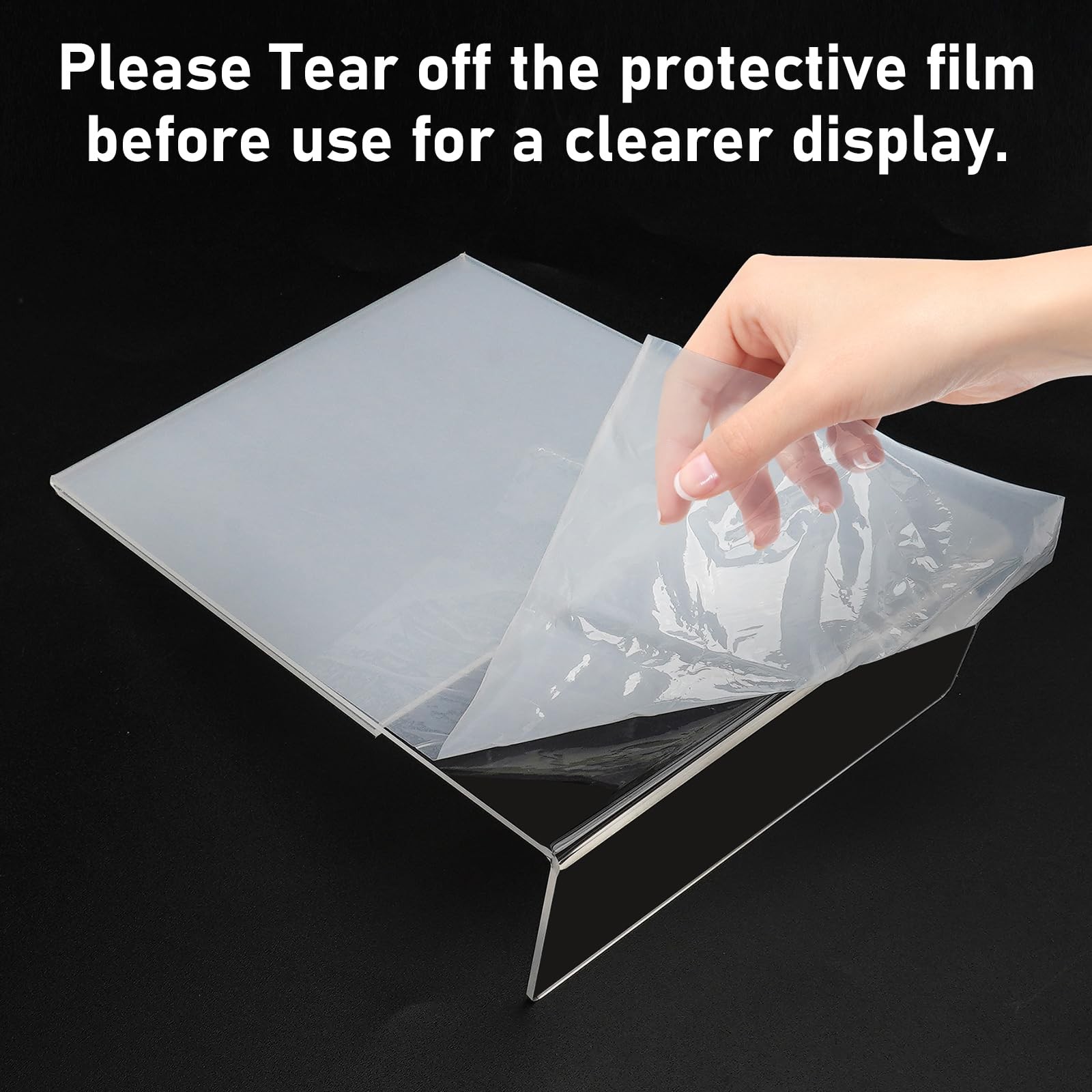 Acrylic Sign Holder 5×7 Inches, 13 Pack Clear 13 Pack-l Shape-5×7,