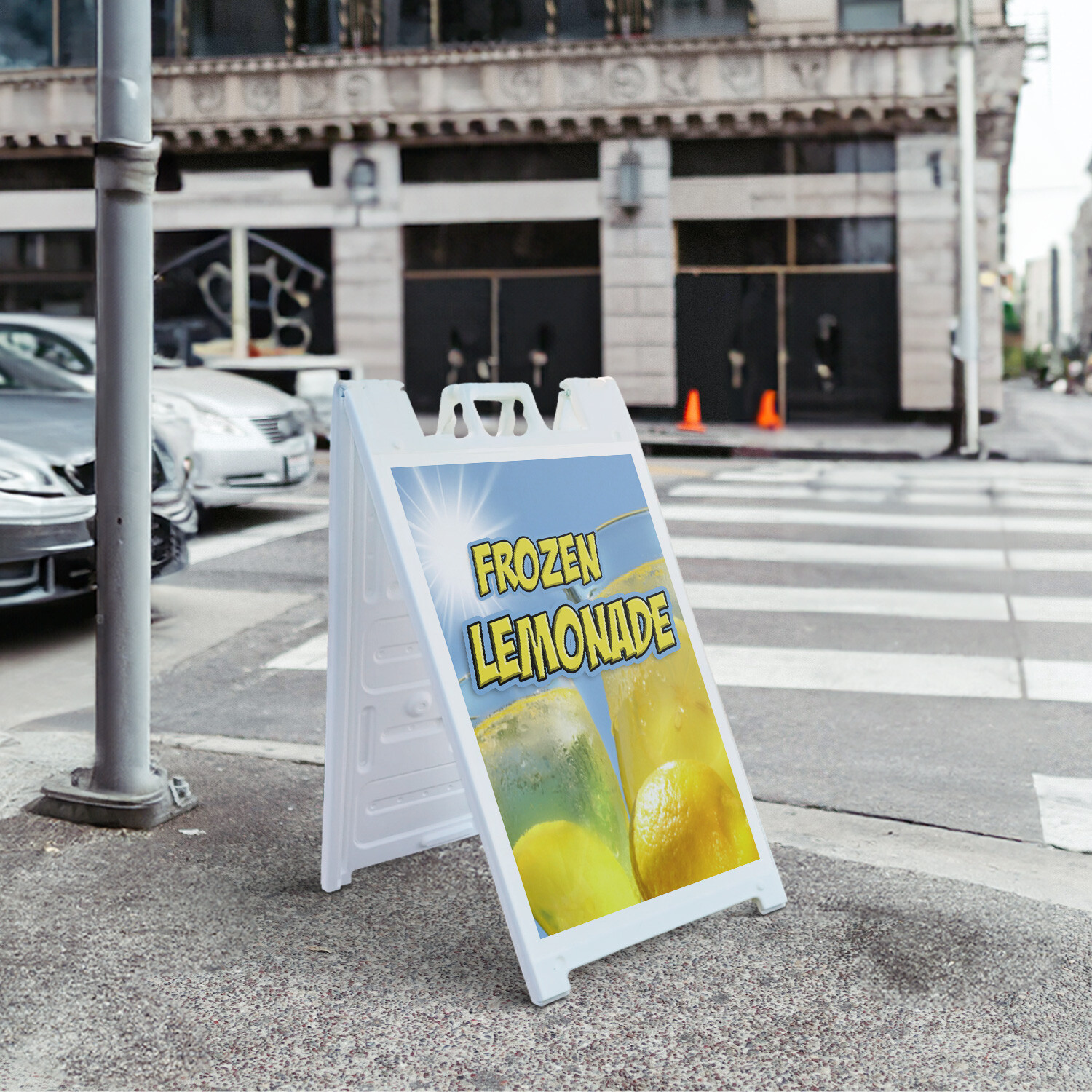 A-frame Sidewalk Frozen Lemonade 24&Prime; x 36&Prime; Double Sided A-Frame Sidewalk Sign